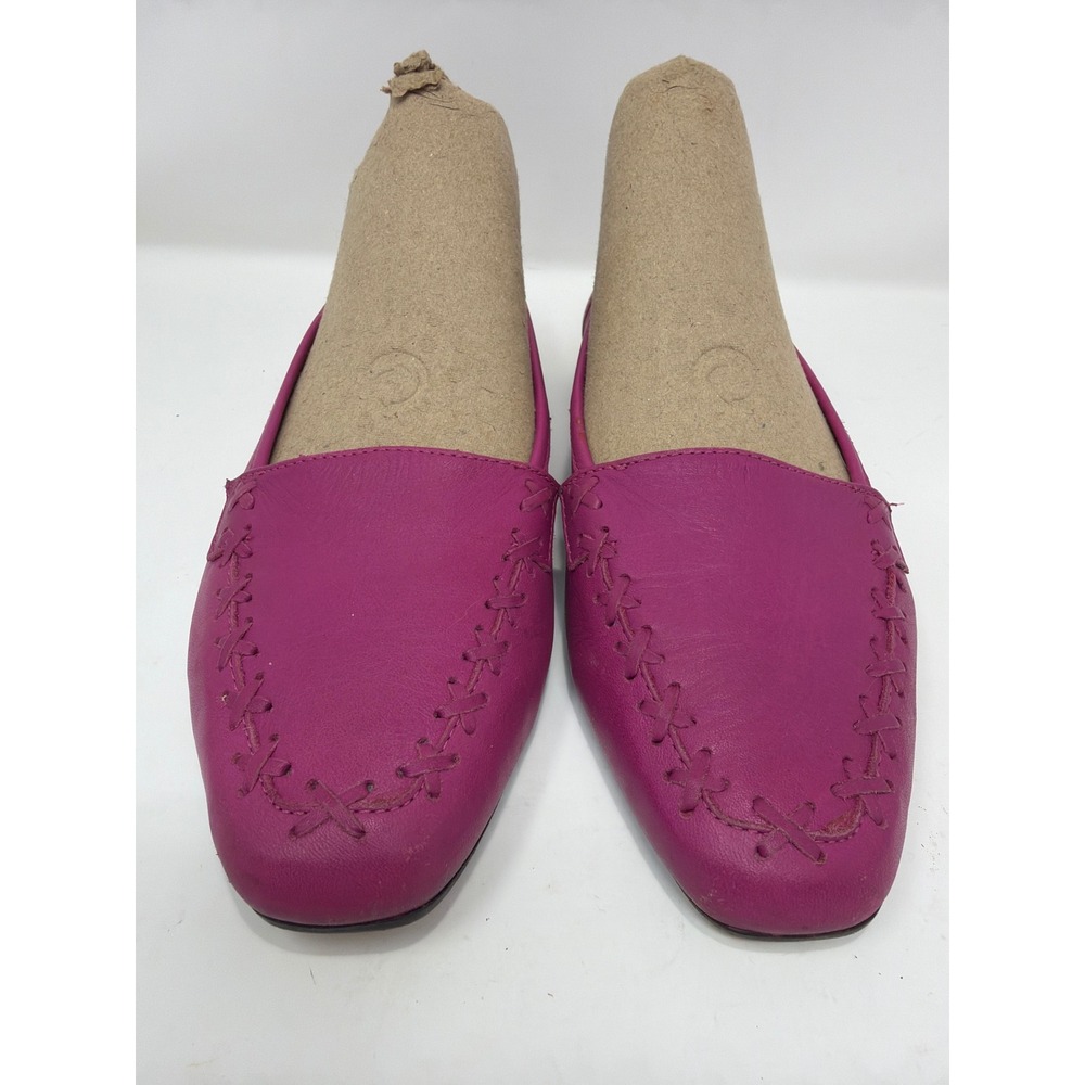 Brass Plum Shoes‎ Women's 8N Magenta Leather Loafer Flat Shoes Made in Brazil - Picture 3 of 9